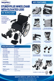 MEDPRO™ SturdyPlus Wheelchair 16"/18" with Elevating Leg Rest