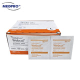 COVIDIEN Sterile Webcol Alcohol Swab, 2-Ply, 200pcs/Box (2 Sizes Available!)