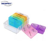 7 Days 4 Times Daily Medicine Storage Tablet Box with 28 compartments