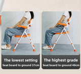 Foldable Toilet Shower Chair with Flip-up Armrest