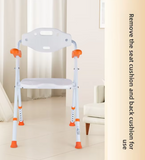 Foldable Toilet Shower Chair with Flip-up Armrest