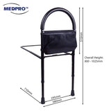 Sturdy & Adjustable Bed Rail Bar with Extra Foot Support & Bed Strap