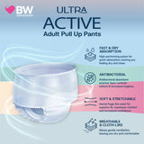 BW Ultra Active Pull Up Adult Pants (Active Use) – M & L