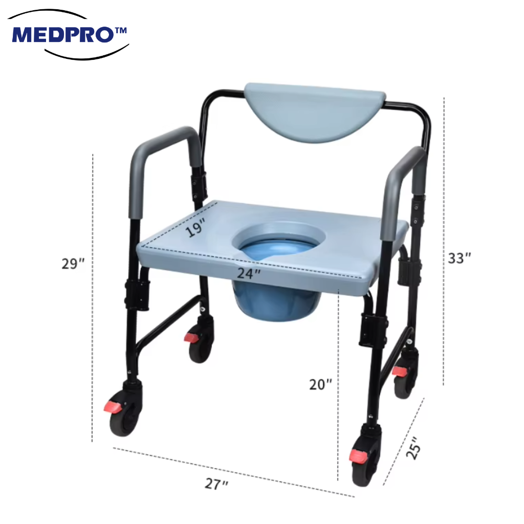 MEDPRO™ Bariatric Mobile Commode – MEDPRO™ Medical Supplies