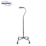 [NEW!] MEDPRO™ Silver Anti-Rust Broad Quad Cane / Quad Stick 900g