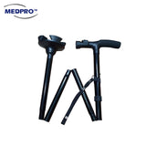 Foldable Trusty Cane with LED Light & Adjustable Height - MEDPRO™ Medical Supplies