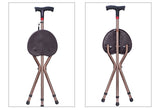[NEW!] MEDPRO™ Foldable Seat Cane with FM Radio, Night Light, Emergency Alarm & Adjustable Height Seat