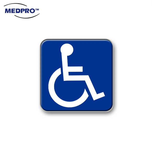 Handicap Sticker Label 14cm x 14cm for Personal Mobility Device PMD ...