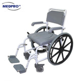 Deluxe Self-Propel Mobile Toilet Commode Chair - MEDPRO™ Medical Supplies