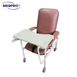 Mobile Non-Recline Geriatric Chair With Tray