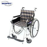 Miki Standard 18" Wheel Chair Foldback with Assisted Brakes