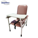 Height Adjustable Stationary Geriatric Chair with Tray