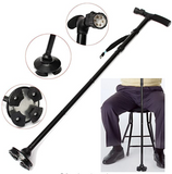 Foldable Trusty Cane with LED Light & Adjustable Height - MEDPRO™ Medical Supplies