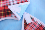 MEDPRO™ Adult Bib with Pocket 45cm x 75cm in Plaid Blue/Red (Waterproof & Reusable!) - MEDPRO™ Medical Supplies