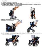 Euro 4-Wheel Foldable Aluminium Rollator - MEDPRO™ Medical Supplies