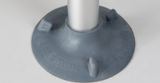 Curved Toilet Shower Chair with Suction Base & Adjustable Height Legs