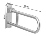 Folding U-Shaped Toilet Grab Bar (Stainless Steel) 60cm