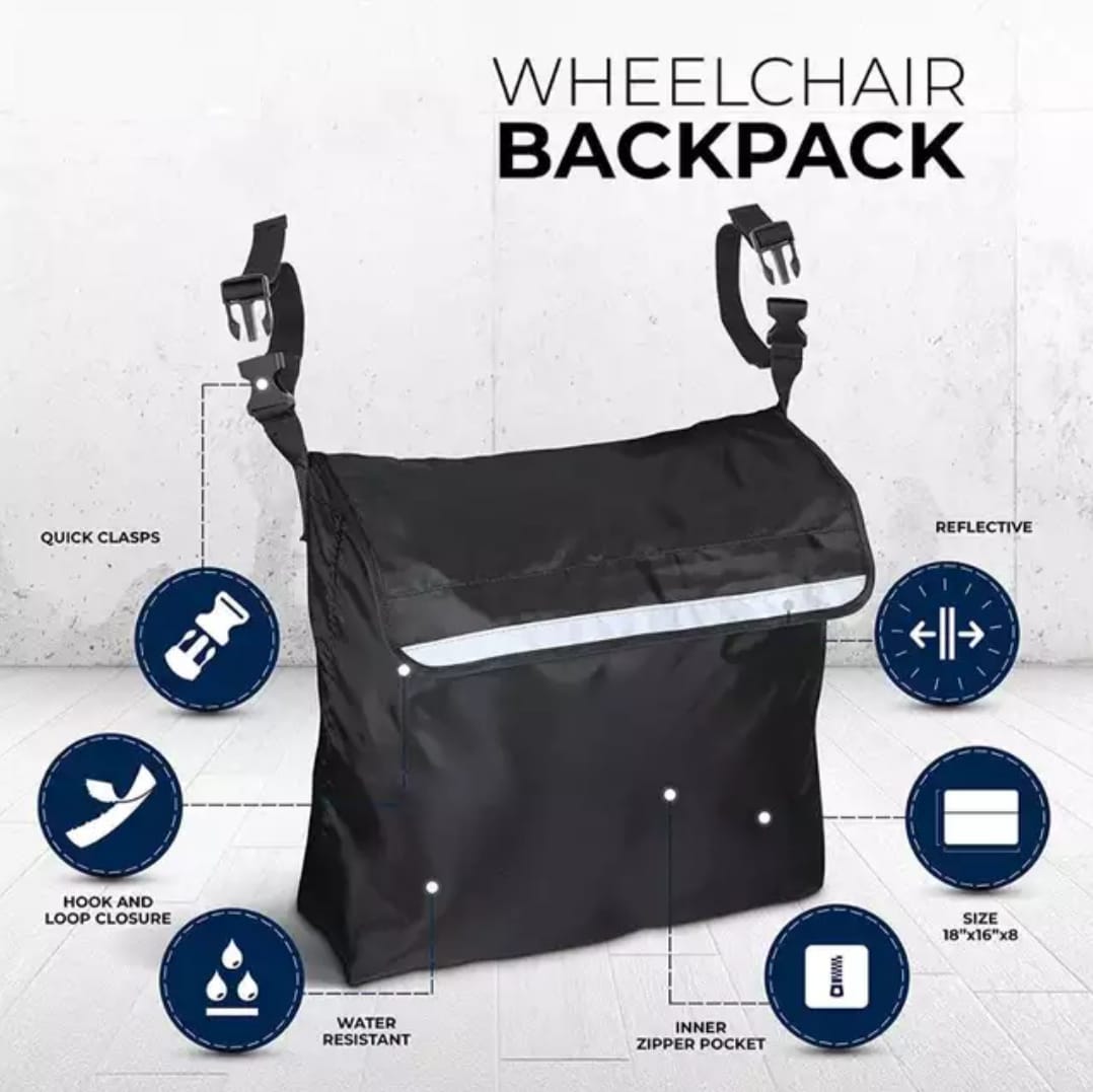 MEDPRO™ Large Capacity Black Wheelchair Backpack – MEDPRO™ Medical Supplies
