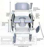 Deluxe Self-Propel Mobile Toilet Commode Chair - MEDPRO™ Medical Supplies