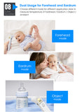 [FDA Approved] JUMPER Non - Contact Digital Infrared Forehead & Ear Thermometer Baby Adult Thermometers Non-contact Body Temperature Fever Alarm LCD Backlight - MEDPRO™ Medical Supplies